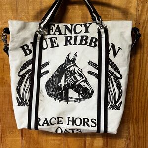 Fancy Blue Ribbon Tote Bag